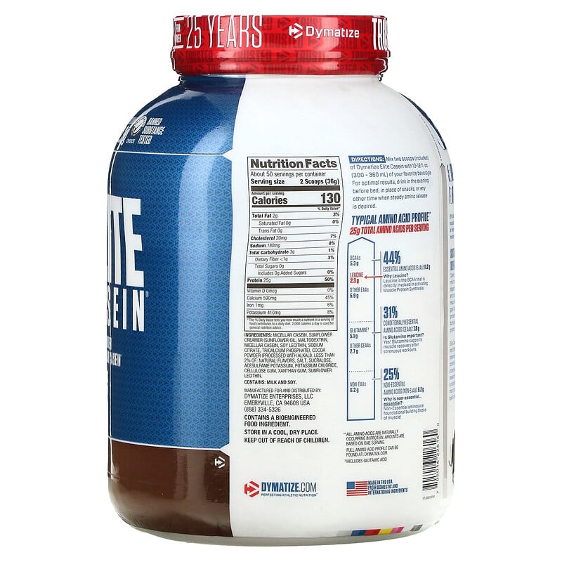 Dymatize Elite Casein Protein, 4 lbs