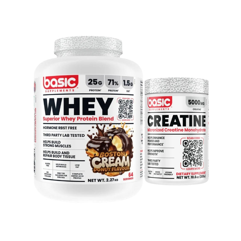 BASIC WHEY 5LB + CREATINE MONOHYDRATE BUNDLE