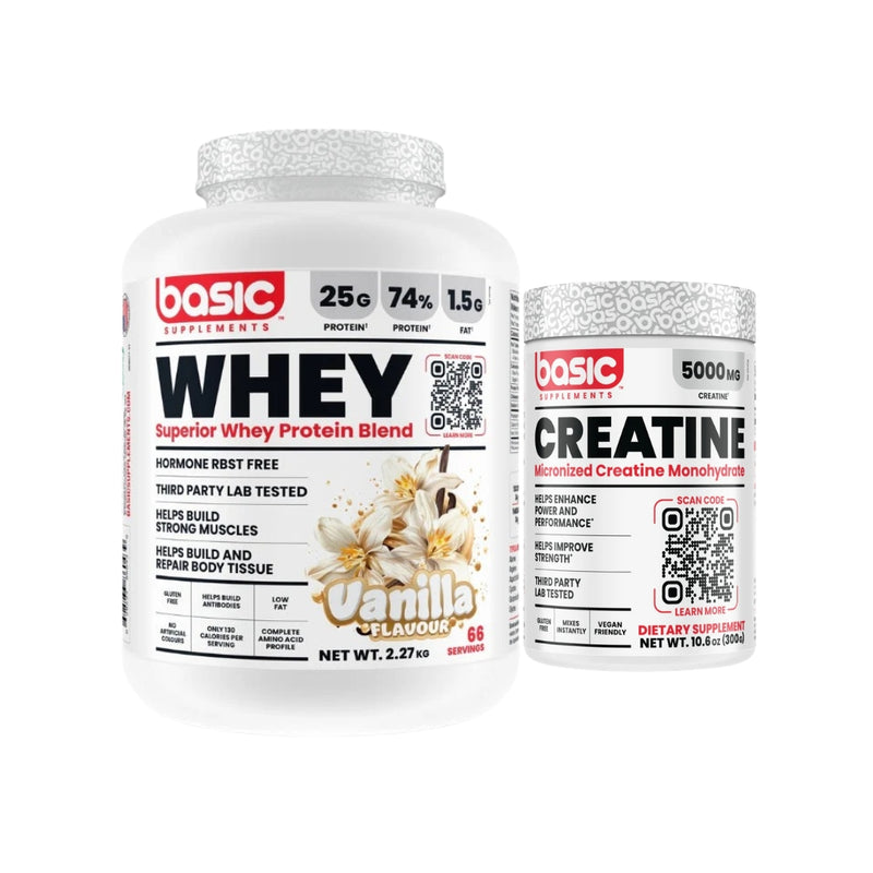BASIC WHEY 5LB + CREATINE MONOHYDRATE BUNDLE