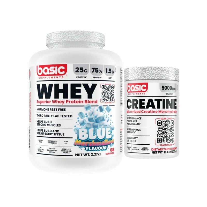 BASIC WHEY 5LB + CREATINE MONOHYDRATE BUNDLE