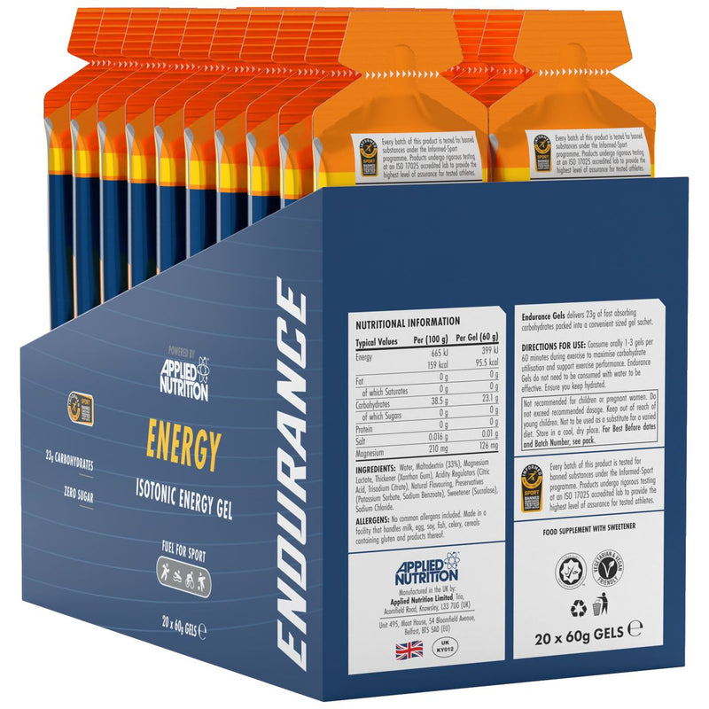 Applied Nutrition Endurance Energy Gels 20/Box