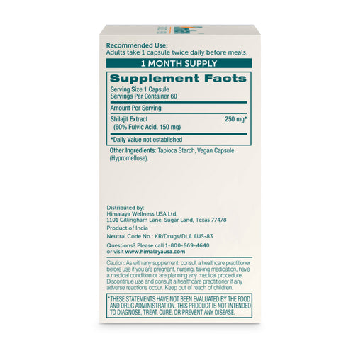 Himalaya Himalaya Shilajit 60caps – Image 2