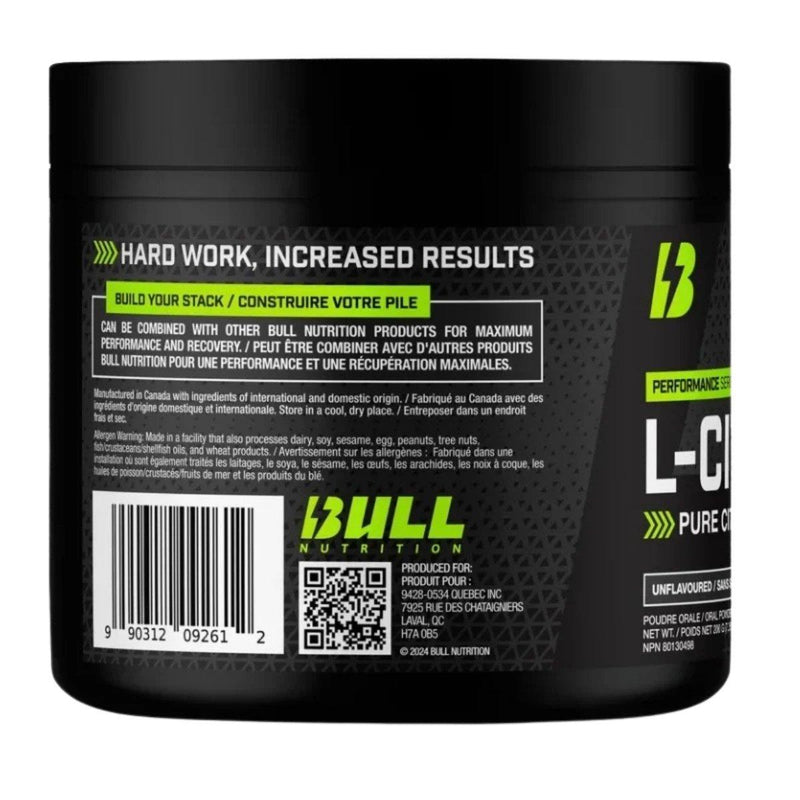 BULL Nutrition L-Citrulline 100 Servings – Bulldog Nutrition Canada