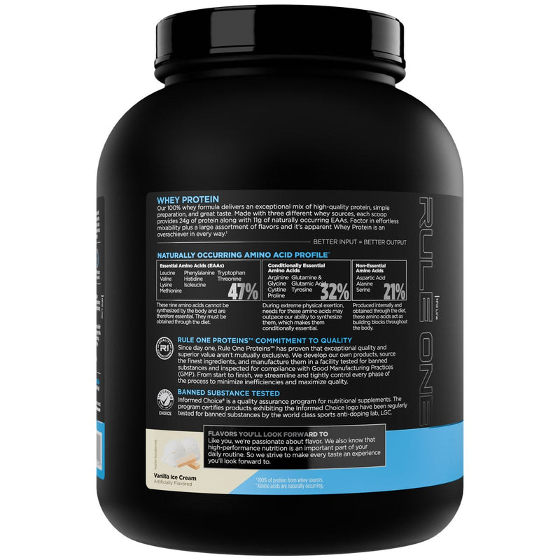Rule1 Whey Blend Protein, 5lbs
