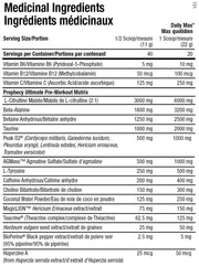 ANS Prophecy Pre Workout Supplement Facts